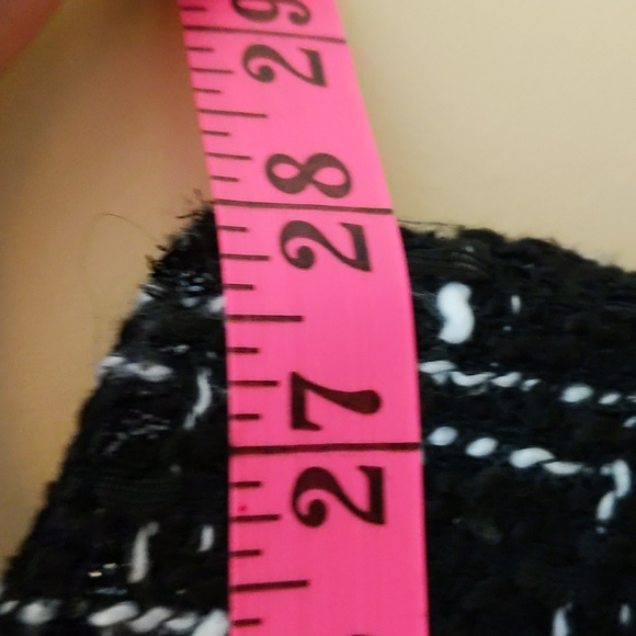 Joe Fresh| NWT Black and White Tweed Plaid Sleeveless Mnii Dress - Picture 10 of 16